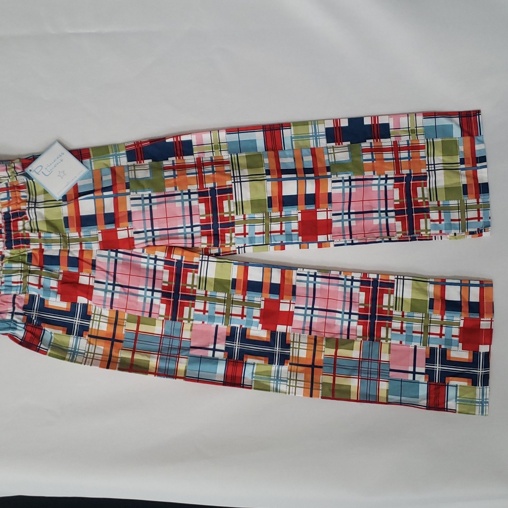 NEW Princess Linens wide-leg patchwork pattern pants NWT!!!